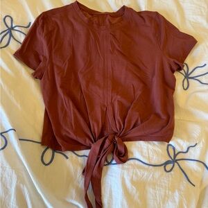 Lululemon shirt with tie in the front